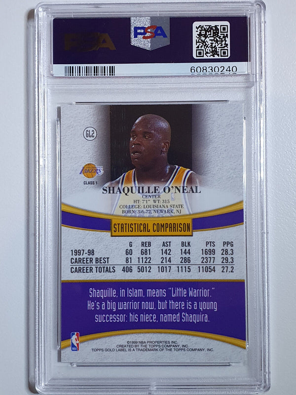 1998 Topps Gold Label Shaquille O'Neal #GL2 - PSA 9 (Low POP)