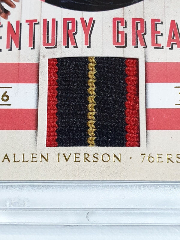 2014 Threads Allen Iverson  #PATCH PRIME /25 Game Worn 3 Color Jersey - Rare