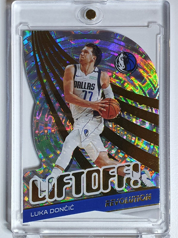 2020 Panini Revolution Luka Doncic #10 FRACTAL Prizm Die-Cut Liftoff! - Rare