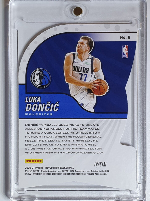 2020 Panini Revolution Luka Doncic #10 FRACTAL Prizm Die-Cut Liftoff! - Rare