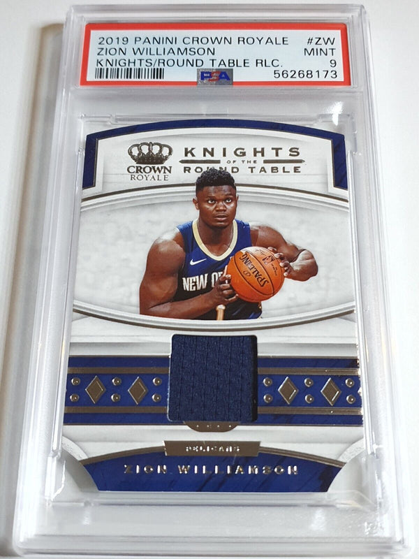 2019 Crown Royale Zion Williamson Rookie #PATCH Player Worn Jersey RC - PSA 9