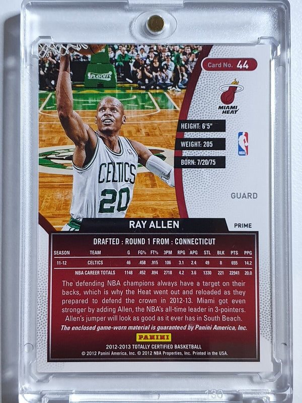 2012 Totally Certified Ray Allen #PATCH PRIME RED /49 Game Worn Jersey - Rare