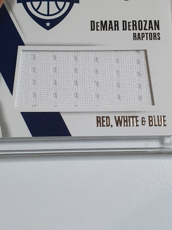 2014 Panini Excalibur DeMar DeRozan #PATCH Game Worn White Jersey - Rare