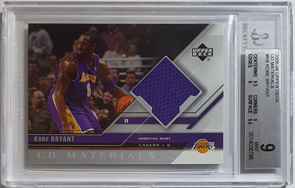 2005 Upper Deck Kobe Bryant #PATCH Game Worn Jersey - BGS 9 (POP 3)