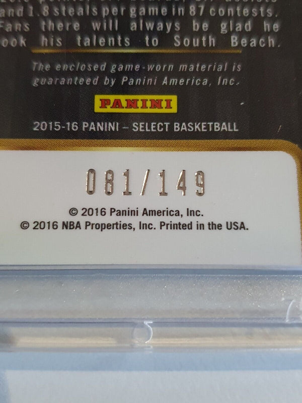 2016 Panini Select LeBron James #PATCH /149 Game Worn Jersey - Rare