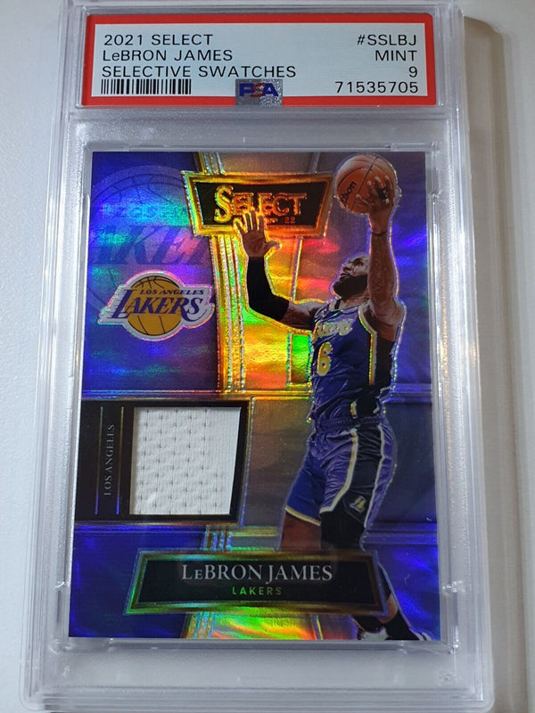 2021 Select Lebron James #PATCH SILVER Game Worn Jersey - PSA 9 (POP 4)