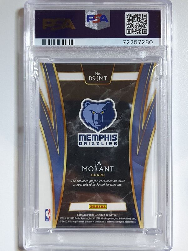 2019 Panini Select Ja Morant Rookie #PATCH Game Worn Jersey RC - PSA 9 (LOW POP)