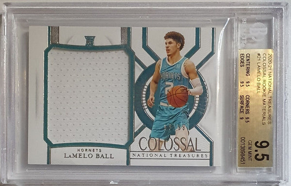 2020 National Treasures LaMelo Ball Rookie #PATCH /99 Jersey - BGS 9.5 (POP 2)