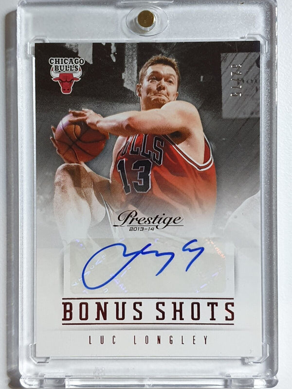 2013 Panini Prestige Luc Longley AUTO RED /75 Bonus Shots Autograph - Rare