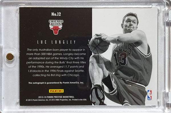 2013 Panini Prestige Luc Longley AUTO RED /75 Bonus Shots Autograph - Rare
