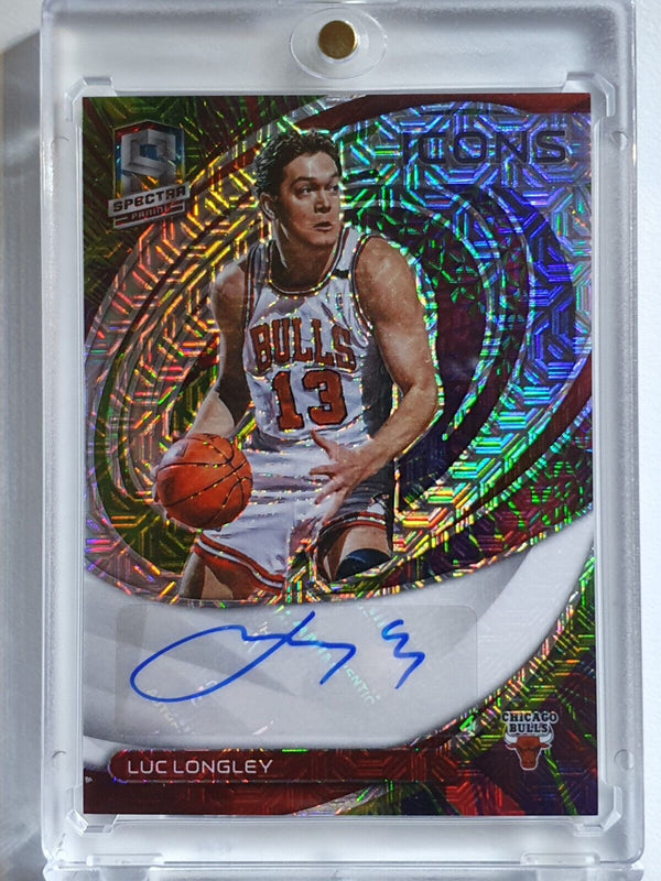 2021 Panini Spectra Luc Longley AUTO META /25 Holo Icons Autographs - Rare