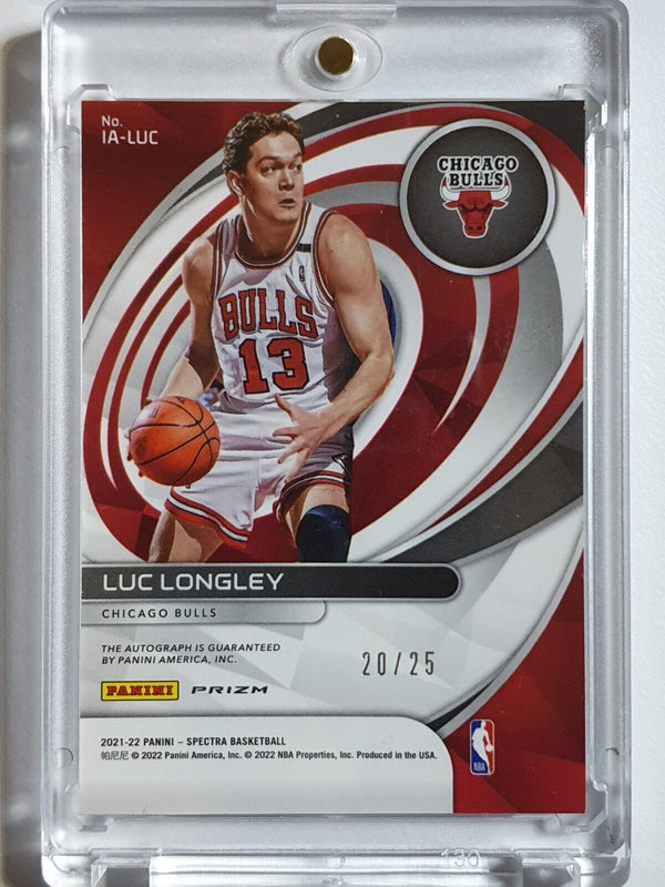 2021 Panini Spectra Luc Longley AUTO META /25 Holo Icons Autographs - Rare