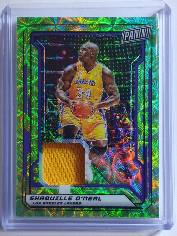 2019 Panini Shaquille O'Neal #PATCH GREEN SCOPE /25 Game Worn - Very Rare