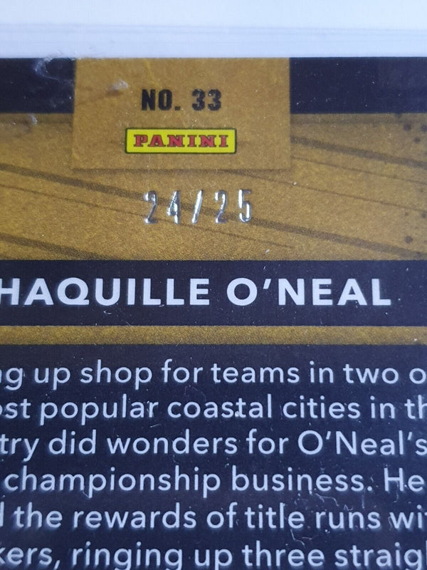 2019 Panini Shaquille O'Neal #PATCH GREEN SCOPE /25 Game Worn - Very Rare