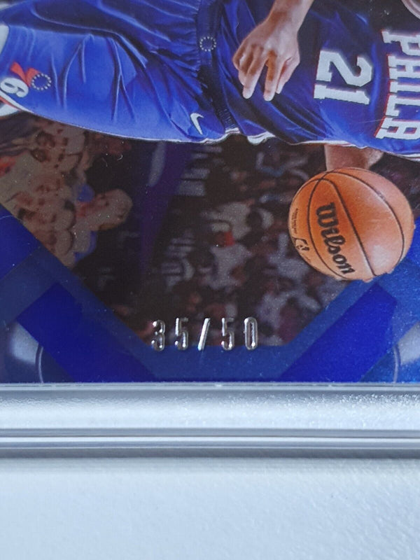 2022 Panini Joel Embiid #27 BLUE /50 Holo Player of the Day - Ready to Grade