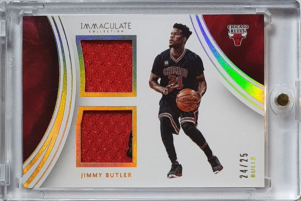 2015 Panini Immaculate Jimmy Butler #PATCH /25 DUAL Game Worn Jerseys - Rare