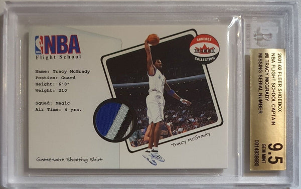 2001 Fleer Tracy McGrady #PATCH /75 Game Worn Jersey - BGS 9.5 (POP 2)