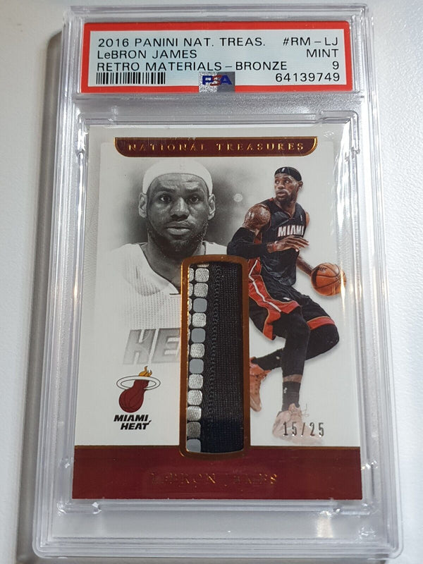2016 National Treasures Lebron James #PATCH BRONZE /25 Jersey - PSA 9 (POP 1)