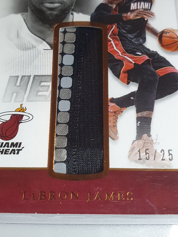 2016 National Treasures Lebron James #PATCH BRONZE /25 Jersey - PSA 9 (POP 1)