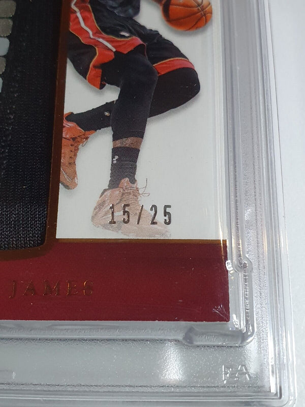 2016 National Treasures Lebron James #PATCH BRONZE /25 Jersey - PSA 9 (POP 1)