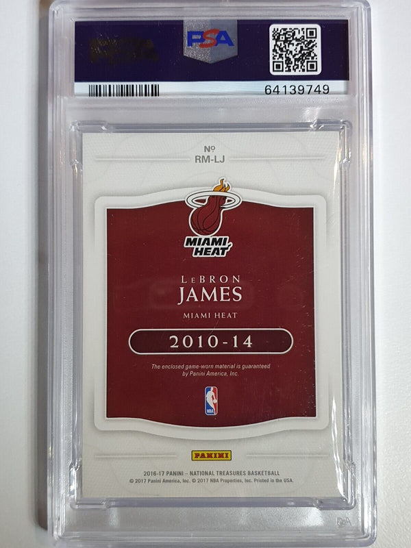 2016 National Treasures Lebron James #PATCH BRONZE /25 Jersey - PSA 9 (POP 1)