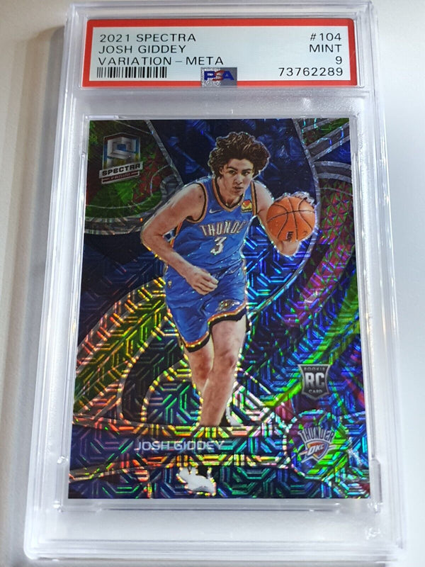 2021 Spectra Josh Giddey Rookie #104 Variation META /25 Holo - PSA 9 (POP 3)