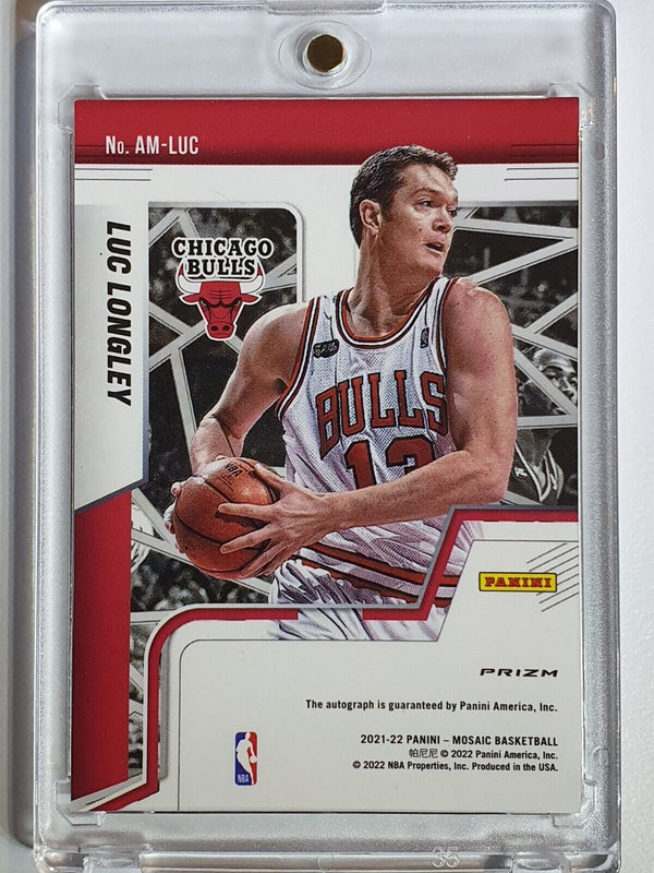 2021 Panini Mosaic Luc Longley AUTO Autographs Mosaic - Ready to Grade