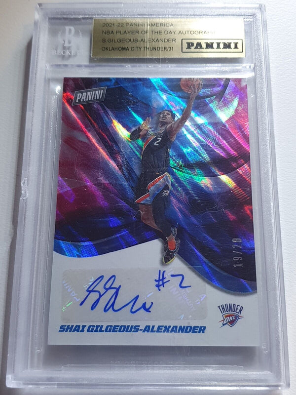 2021 Panini Shai Gilgeous-Alexander AUTO /20 MOON LAVA Player of the Day - BGS