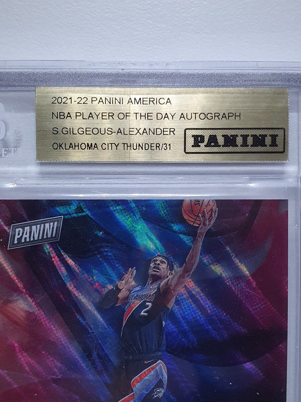 2021 Panini Shai Gilgeous-Alexander AUTO /20 MOON LAVA Player of the Day - BGS
