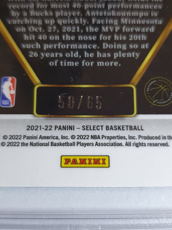 2021 Select Giannis Antetokounmpo ORANGE /65 Premier Level - PSA 10 (POP 2)