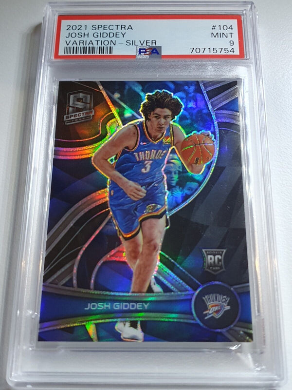 2021 Spectra Josh Giddey Rookie #104 SILVER Holo Variation RC - PSA 9 (POP 4)