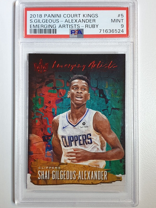2018 Court Kings Shai Gilgeous-Alexander Rookie RUBY /99 RC - PSA 9 (POP 3)