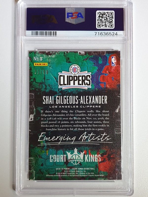 2018 Court Kings Shai Gilgeous-Alexander Rookie RUBY /99 RC - PSA 9 (POP 3)