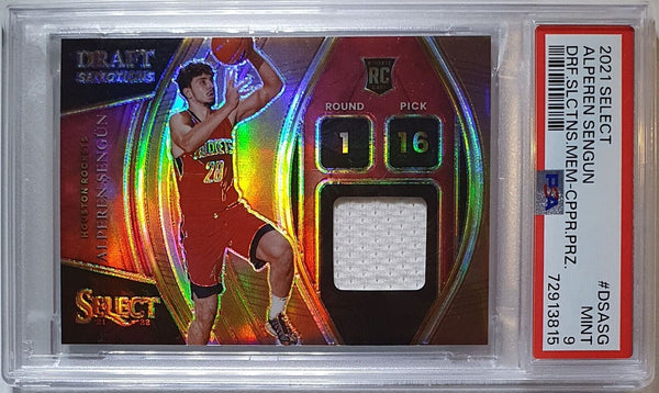 2021 Select Alperen Sengun Rookie #PATCH COPPER /49 Prizm Jersey Patch - PSA 9