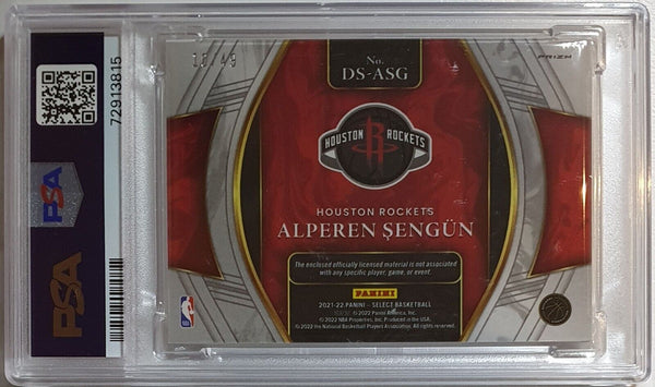 2021 Select Alperen Sengun Rookie #PATCH COPPER /49 Prizm Jersey Patch - PSA 9