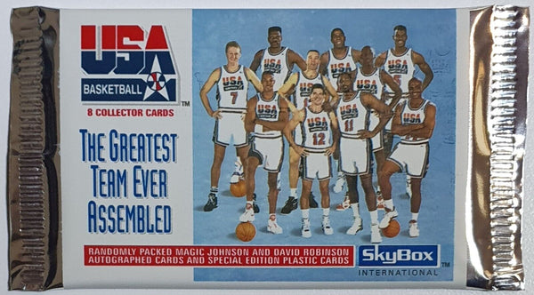 1992 Skybox USA Basketball Single Sealed Pack w/ Jordan & Magic - Factory Sealed