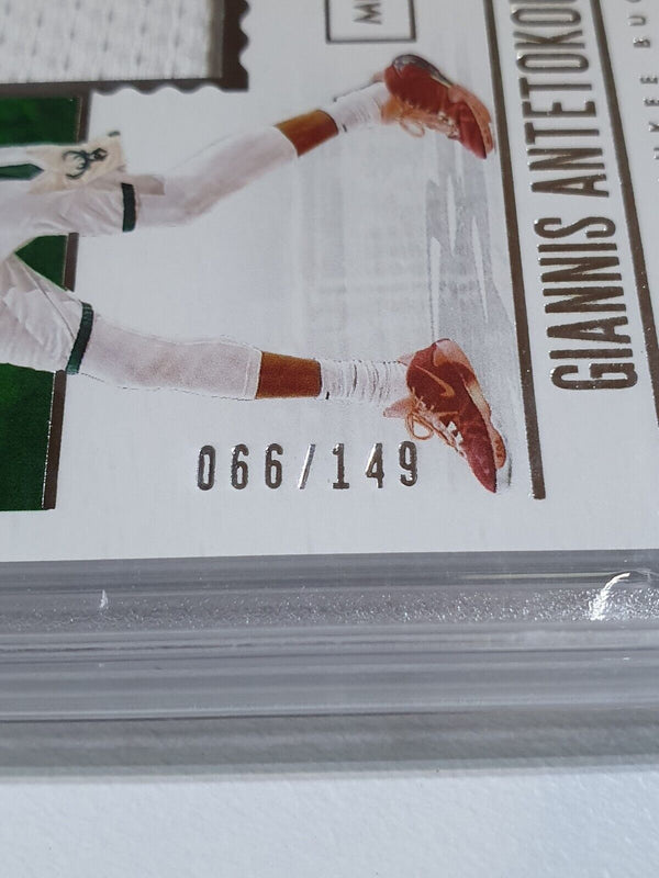 2019 Encased Giannis Antetokounmpo #PATCH /149 Game Jersey - PSA 10 (POP 2)