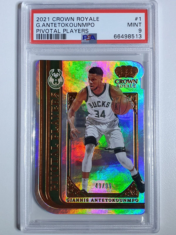 2021 Crown Royale Giannis Antetokounmpo HOLO /99 Pivotal Players - PSA 9 (POP 3)