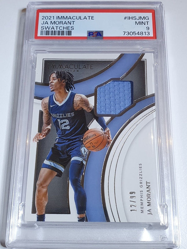 2021 Immaculate Ja Morant #PATCH 12/99 Game Worn Jersey Number - PSA 9 (POP 1)