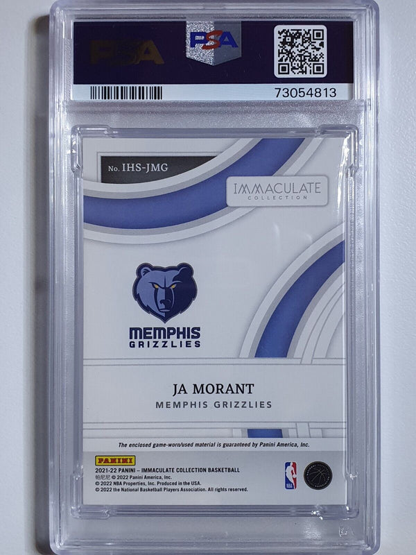 2021 Immaculate Ja Morant #PATCH 12/99 Game Worn Jersey Number - PSA 9 (POP 1)