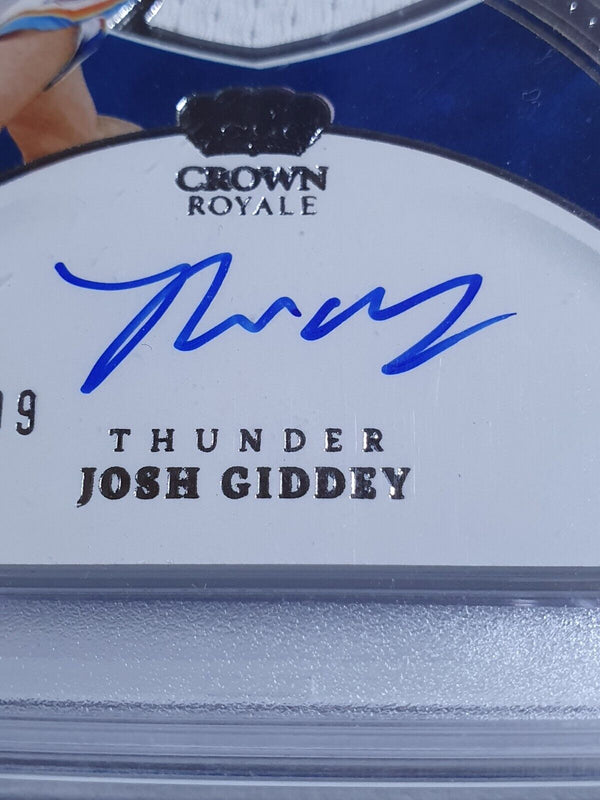 2021 Crown Royale Josh Giddey Rookie #PATCH AUTO /199 Autograph - PSA 9 (POP 6)