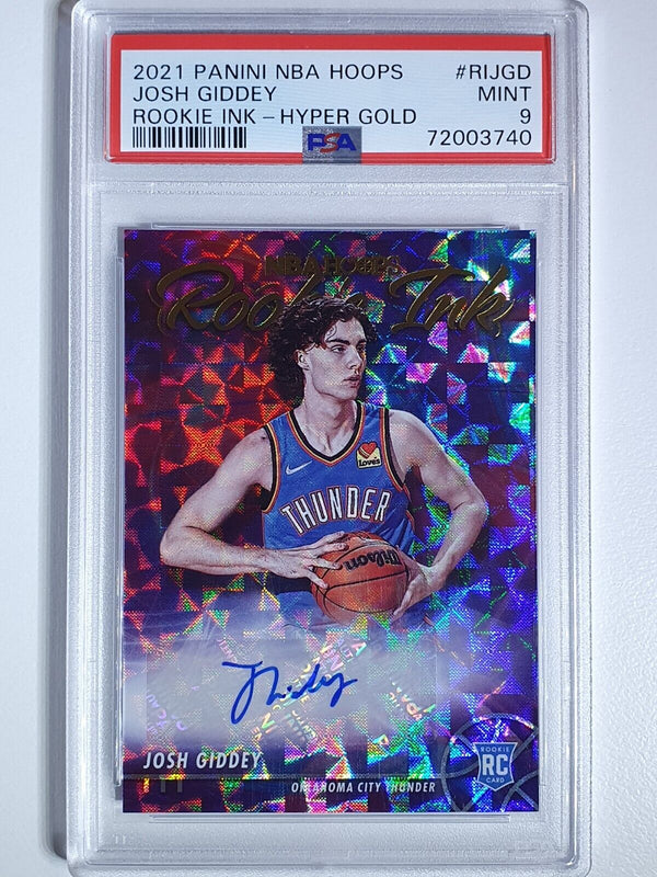 2021 NBA Hoops Josh Giddey Rookie AUTO HYPER GOLD Autograph - PSA 9 (POP 1)