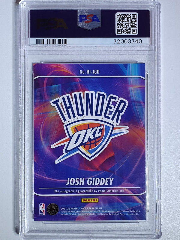 2021 NBA Hoops Josh Giddey Rookie AUTO HYPER GOLD Autograph - PSA 9 (POP 1)