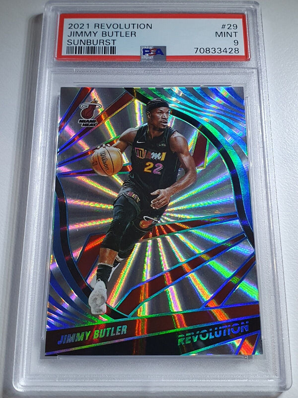 2021 Panini Revolution Jimmy Butler #29 SUNBURST /60 Holo - PSA 9 (POP 1)
