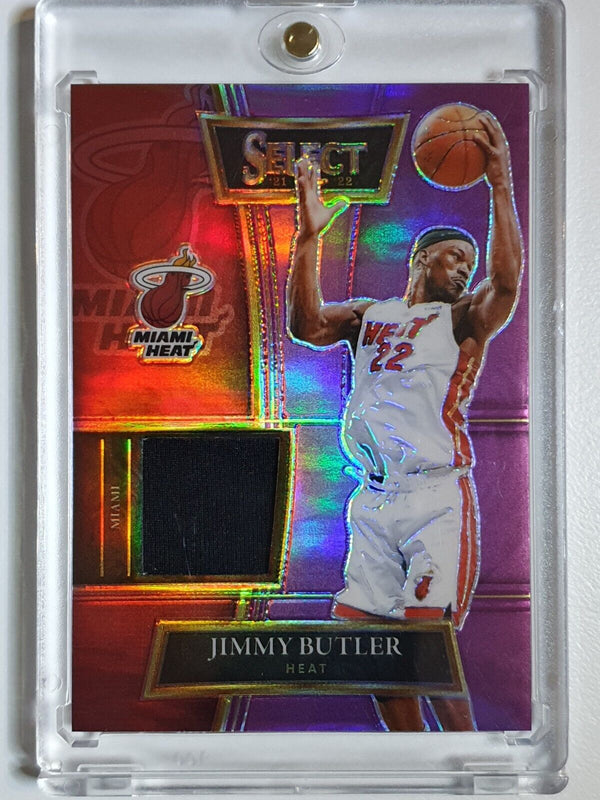 2021 Panini Select Jimmy Butler #PATCH PURPLE /99 Prizm Game Worn Jersey - Rare