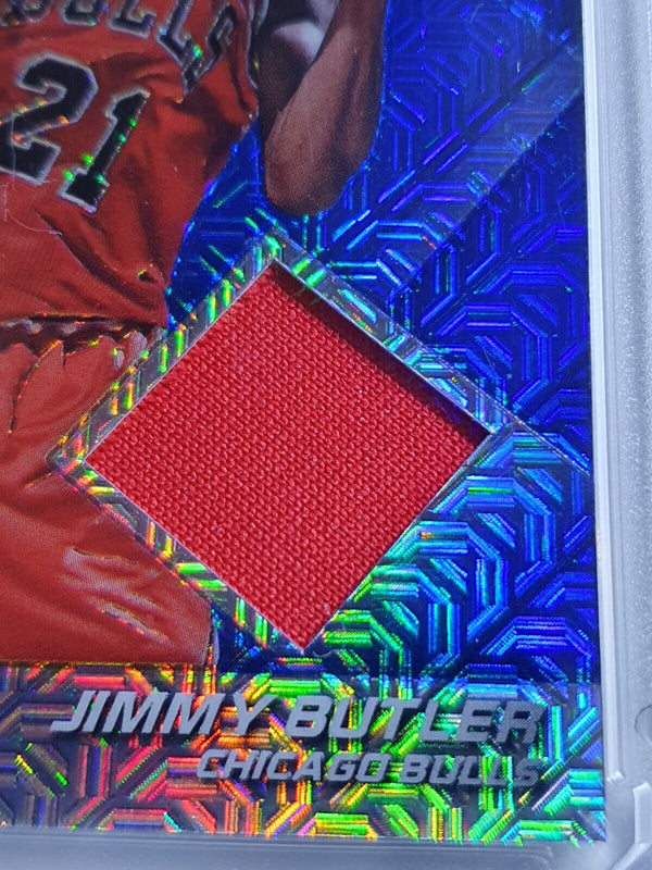 2014 Panini Prizm Jimmy Butler #PATCH BLUE MOJO Game Worn Jersey - Rare