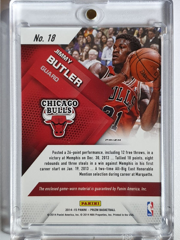 2014 Panini Prizm Jimmy Butler #PATCH BLUE MOJO Game Worn Jersey - Rare