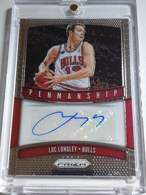 2019 Panini Prizm Luc Longley AUTO Penmanship - Ready to Grade