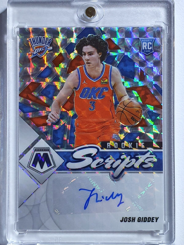 2021 Panini Mosaic Josh Giddey AUTO Rookie Scripts Autograph RC - Ready to Grade