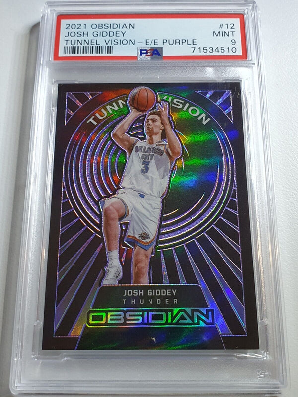 2021 Obsidian Josh Giddey Rookie ELECTRIC ETCH PURPLE /75 Holo - PSA 9 (POP 6)